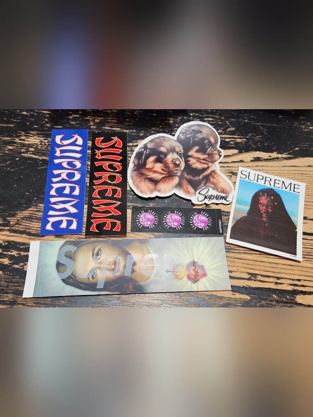 Supreme Prayer God Puppies Action Sith You Suck Mini  Stickers FW26